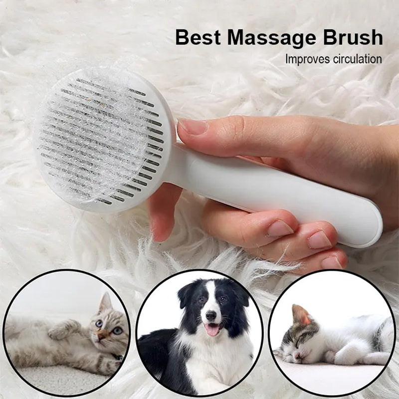 Self Cleaning Slicker Brushes For Dogs/Cat | Pet Hair Removal Comb Stainless Steel Needle