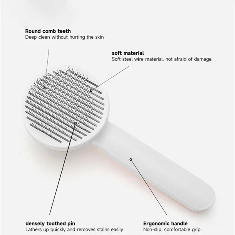Self Cleaning Slicker Brushes For Dogs/Cat | Pet Hair Removal Comb Stainless Steel Needle