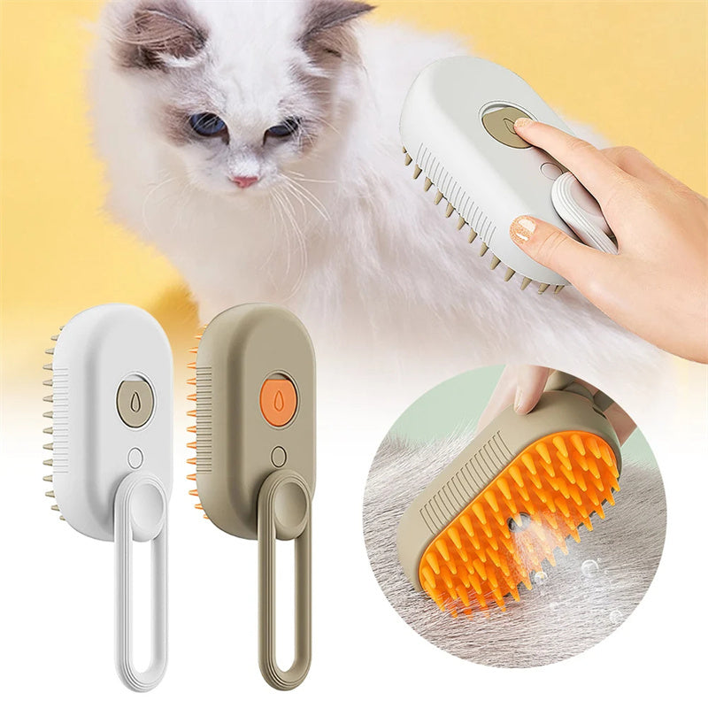 Cat/Dog Steam Brush 3 In 1 | Electric Spray Cat Hair Brushes For Massage | Pet Grooming Comb Hair Removal Combs for Pet