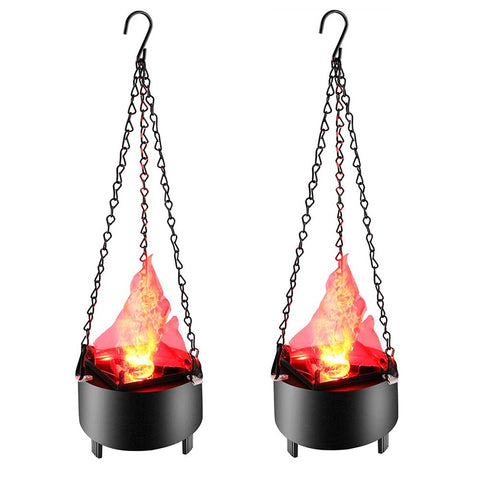 Simulated 3D Hanging Fire Flame Light