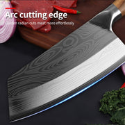 Chef Knife Damascus Laser Pattern Kitchen Knife Stainless Steel Butcher Knife Meat Bone Fish Fruit Vegetables Cleaver Handmade knives knife - Statnmore-7861