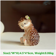 Creative Simulated Hedgehog Models Cute Animal Figurine Children Kids Toys Mini Fairy Garden Gnome Moss Decoration Home Decor Handmade decorative Item - Statnmore-7861