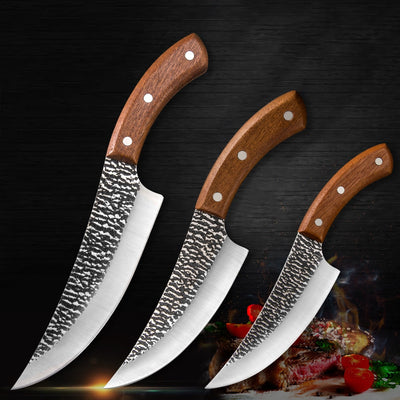 Chef Knife Forged Outdoor Hunting Knife Stainless Steel Kitchen Knife for Meat Bone Fish Fruit Vegetables Butcher Knife Handmade knives Damascus knives - Statnmore-7861