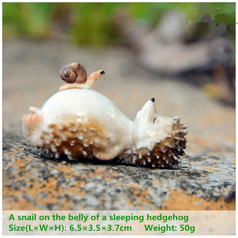 Creative Simulated Hedgehog Models Cute Animal Figurine Children Kids Toys Mini Fairy Garden Gnome Moss Decoration Home Decor Handmade decorative Item - Statnmore-7861