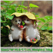 Creative Simulated Hedgehog Models Cute Animal Figurine Children Kids Toys Mini Fairy Garden Gnome Moss Decoration Home Decor Handmade decorative Item - Statnmore-7861