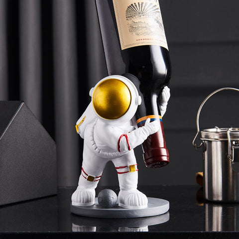 Hanging Wine Glass Holder Astronaut Wine Rack Wine Bottle Glass Holder Mold Creative Wine Bottle Rack Holder Home Decoration - Statnmore-7861