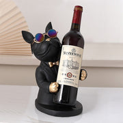 Home Decoration Accessory Figurine Miniature French Bulldog Sculpture Wine Rack Table Decor Modern Living Room Decorative Statue Handmade Exclusive Decorative Item - Statnmore-7861