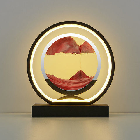 Unique Decorative Sand Painting Night Light Table Lamp