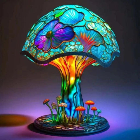 Creative Flower Mushroom Retro Table Night Lamp