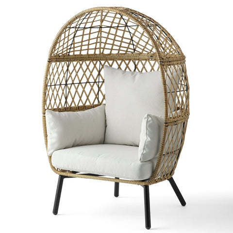 Handmade Beautifully Crafted Outdoor Wicker Stationary Egg Chair