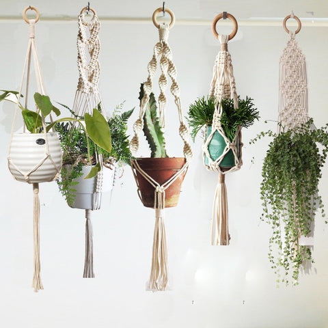 Plant hanger pot hanging for home garden macrame plant hanger for bacony pot hanging indoor Handmade - Statnmore-7861