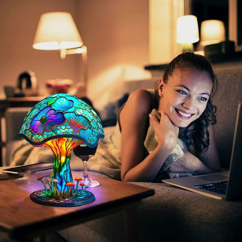 Creative Flower Mushroom Retro Table Night Lamp