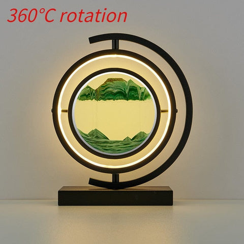 Unique Decorative Sand Painting Night Light Table Lamp