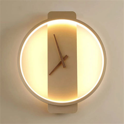 Modern LED Clock Wall Lamps Bedroom Stylish Decoration Lighting Fixture Background Nordic Corridor Living Room Lights Decora