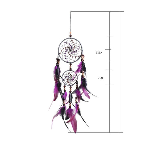 NEW Creative all handmade five-ring dream catcher pendant living room bedroom decoration wall hanging beautiful Hanging ornament - Statnmore-7861
