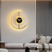 Modern LED Clock Wall Lamps Bedroom Stylish Decoration Lighting Fixture Background Nordic Corridor Living Room Lights Decora