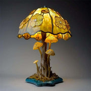 Vintage Stained Resin Mushroom Table Lamp