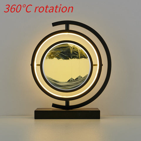 Unique Decorative Sand Painting Night Light Table Lamp